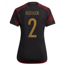 Tyskland Antonio Rudiger #2 Bortatröja Dam VM 2022 Korta ärmar